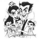 Vampire Family Coloring Pages: Male, Female, and Little Vampires 2