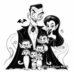 Vampire Family Coloring Pages: Male, Female, and Little Vampires 3