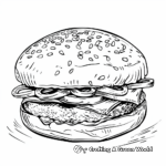 Vegan Burger Coloring Sheets 1