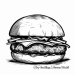 Vegan Burger Coloring Sheets 2