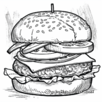 Vegan Burger Coloring Sheets 3