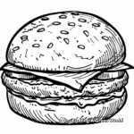 Vegan Burger Coloring Sheets 4