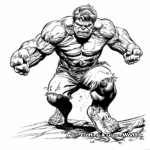 Vibrant Hulk Coloring Pages for Adults 1