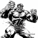 Vibrant Hulk Coloring Pages for Adults 4
