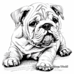 Vibrant Lisa Frank Bulldog Puppy Coloring Pages 4