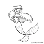 Vibrant Little Mermaid Coloring Pages 4