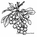 Vibrant Mistletoe Coloring Pages for Artists 1