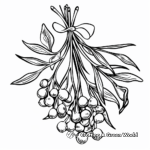 Vibrant Mistletoe Coloring Pages for Artists 3