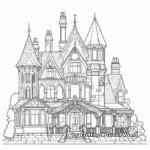 Victorian Architecture Coloring Pages: Castles and Manors 1