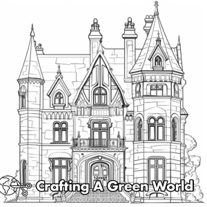 Victorian Coloring Pages - Free &amp; Printable!