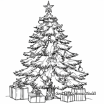 Victorian Christmas Tree Coloring Pages 1