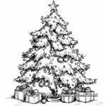 Victorian Christmas Tree Coloring Pages 3
