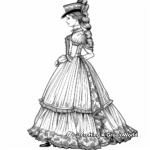 Victorian Fashion Coloring Pages for Adults 2