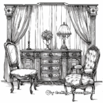 Victorian Furniture and Interior Design Coloring Pages 1