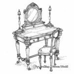 Victorian Furniture and Interior Design Coloring Pages 2