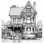 Victorian Style Cottage Coloring Pages 2