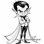 Victorian Style Vampire Coloring Pages 1