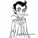 Victorian Style Vampire Coloring Pages 2