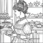 Victorian Teatime Coloring Pages 1