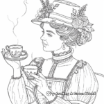 Victorian Teatime Coloring Pages 3