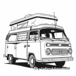 Vintage Camper Van Coloring Pages 3