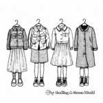 Vintage Clothing Coloring Sheets 2