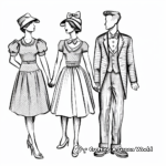 Vintage Clothing Coloring Sheets 4