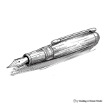Vintage Fountain Pen Coloring Pages 2