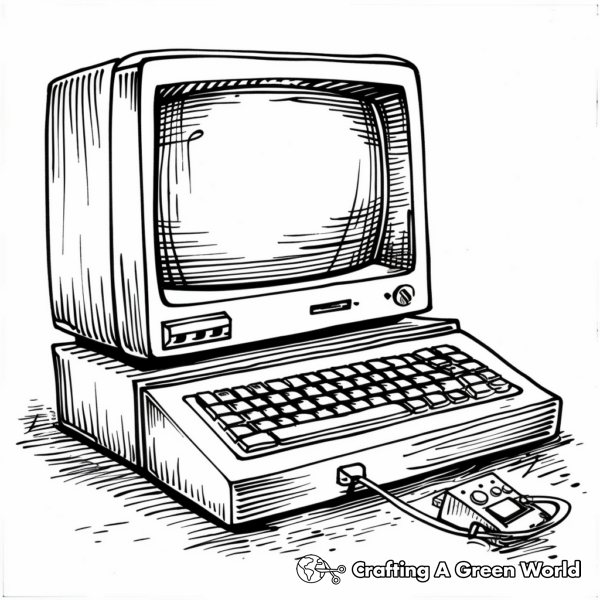 Vintage Personal Computer Coloring Pages 1