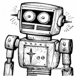 Vintage Robot Toy Coloring Pages 1