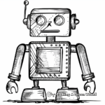 Vintage Robot Toy Coloring Pages 2
