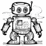 Vintage Robot Toy Coloring Pages 3