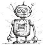 Vintage Robot Toy Coloring Pages 4