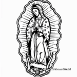 Virgin Mary as Virgen de Guadalupe Coloring Pages 2