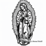 Virgin Mary as Virgen de Guadalupe Coloring Pages 3