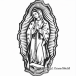 Virgin Mary as Virgen de Guadalupe Coloring Pages 4