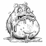 Whimsical Blob Monster Coloring Pages 2