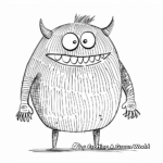 Whimsical Blob Monster Coloring Pages 4