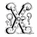 Whimsical Bubble Letter X Coloring Pages 3