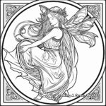 Whimsical Celtic Fairy Coloring Pages 2
