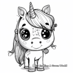 Whimsical Chibi Unicorn Coloring Pages 4