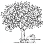 Whimsical Magical Orange Tree Coloring Pages 1