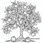 Whimsical Magical Orange Tree Coloring Pages 2
