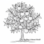 Whimsical Magical Orange Tree Coloring Pages 4