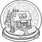 Whimsical Snow Globe House Coloring Pages 3