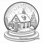Whimsical Snow Globe House Coloring Pages 4