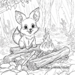 Wildlife Spotting by the Campfire Coloring Pages 2