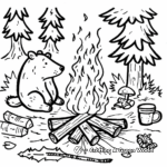 Wildlife Spotting by the Campfire Coloring Pages 3