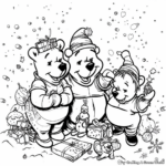 Winnie The Pooh and Friends Christmas Celebrations Coloring Pages 3