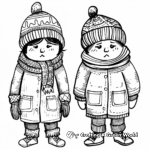 Winter Outfits Coloring Sheets 4